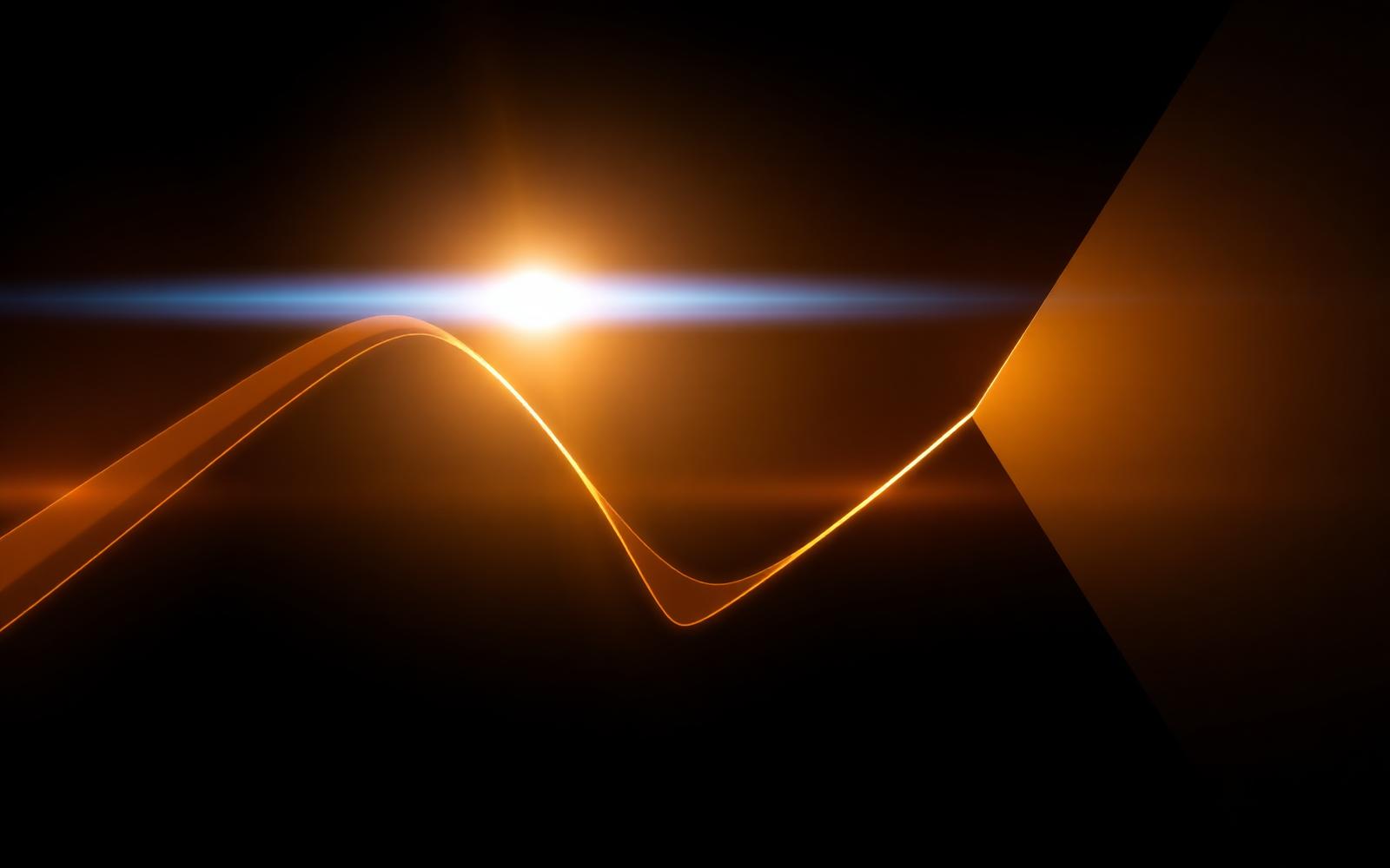 Composición abstracta de luz dorada